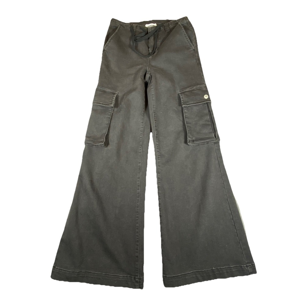 RSQ Cargo Pants Womens Sz 24 Gray Y2K Loose Wide Leg Baggy Goth Skater Rave Edgy